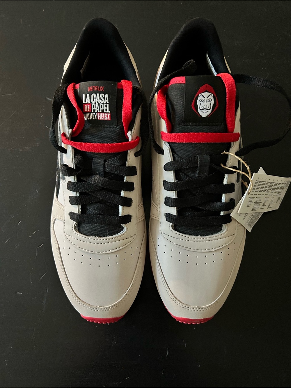 La Casa De Papel x Reebok Men’s White and Black Casual Sneakers